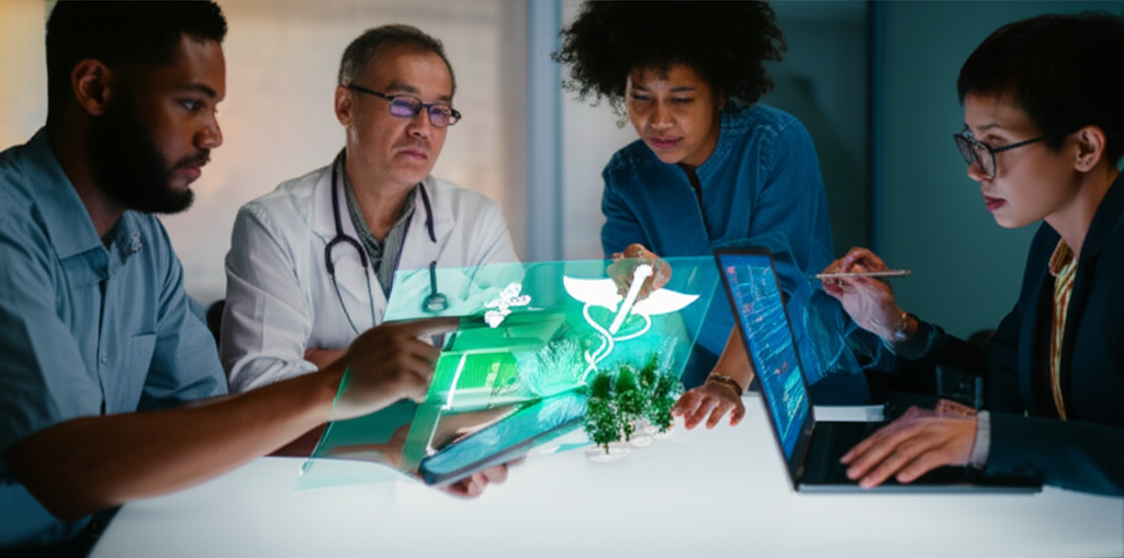 Equipo trabajando en soluciones de salud climática